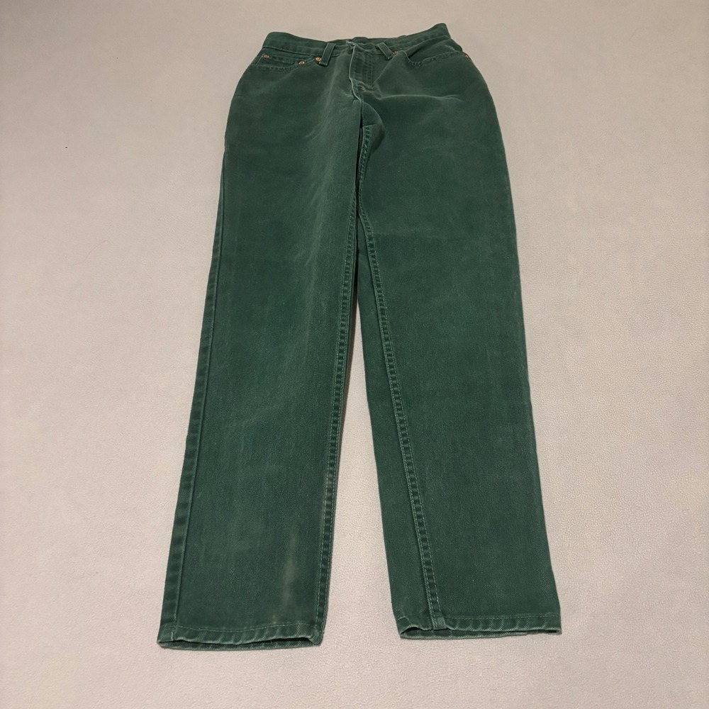 Vintage 90s‎ Levis 512 Womens High Rise Slim Tapered Green Jeans 9 Medium Grunge